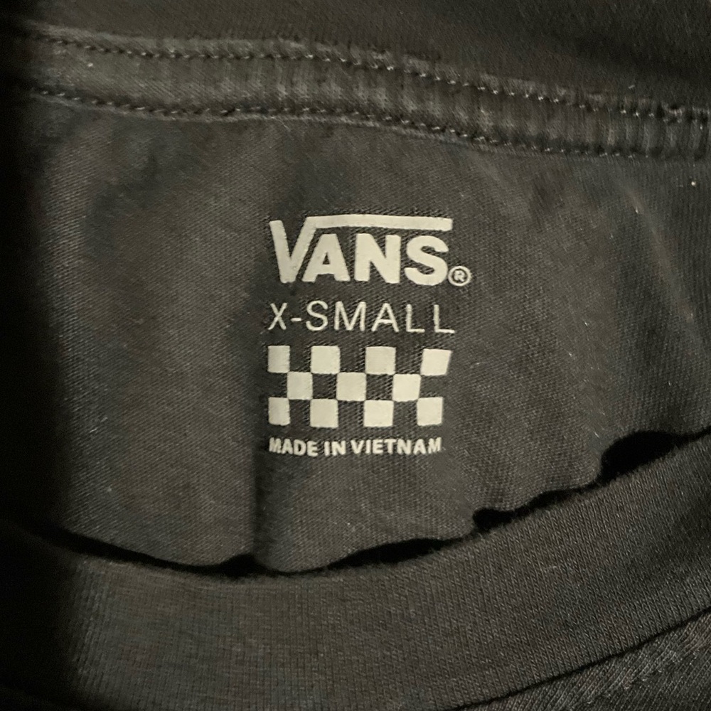 Vans Black Graphic Crop Top Size XSmall - Picture 4 of 6